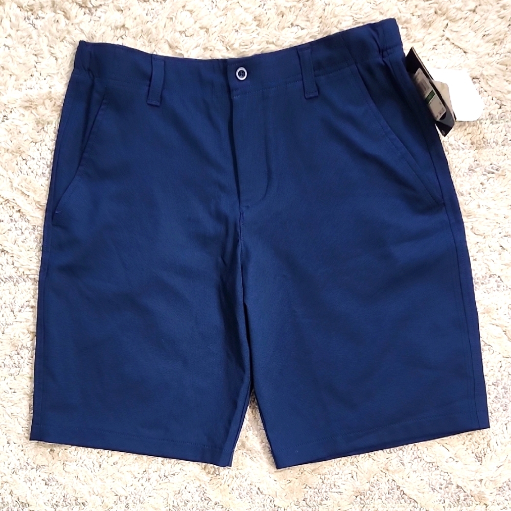 NWT UnderArmour Boys Navy Golf Shorts Size YLG Large